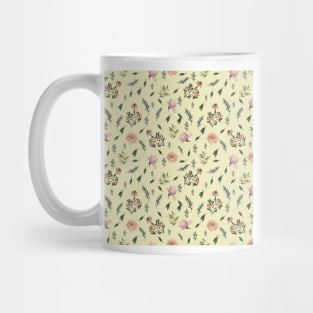 Rose Flower and Leafs Pattern Mug